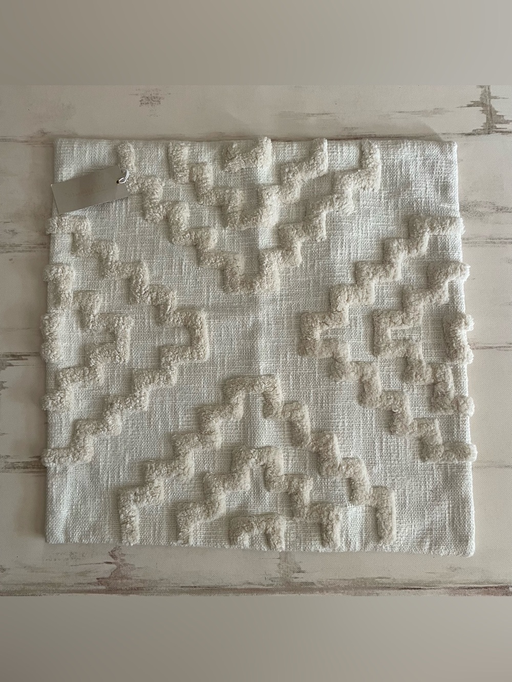 Bloomingville Cotton Tufted Pillow Cover Neutral Geometric Bohemian Western
